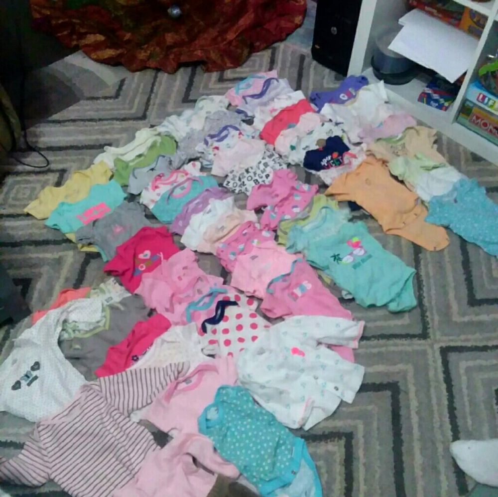 0-3m newborn girl onesies